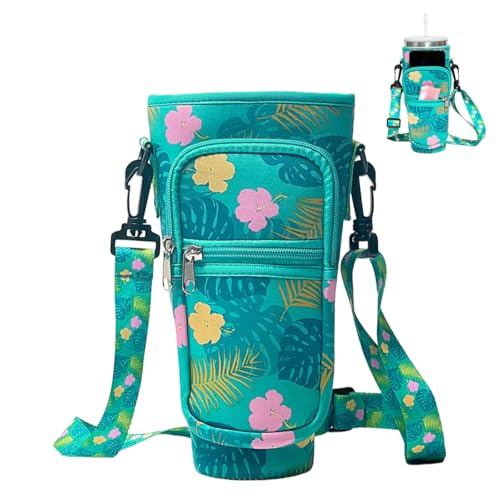 HASTHIP® Bottle Carrier Bag for Stanley Tumbler, Fashion Print Water Bottle Sling Bag with Phone Pocket, Neoprene Water Bottle Holder Pouch with Detachable Shoulder Strap HASTHIP® Bottle Carrier Bag for Stanley Tumbler, Fashion Print Water Bottle Sling Bag with Phone Pocket, Neoprene Water Bottle Holder Pouch with Detachable Shoulder Strap